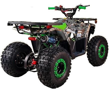 X-PRO Orca 125cc ATV with Automatic Transmission w/Reverse, LED Headlights, Electric Start, Big 19/18 Tires! (Tree Camo/Green)