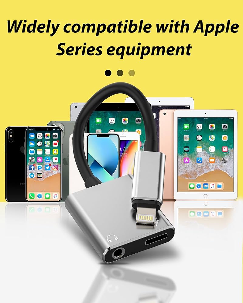 Amazon.com: zoyuzan 125-ip-Headphone Adapter for iPhone(2 in 1