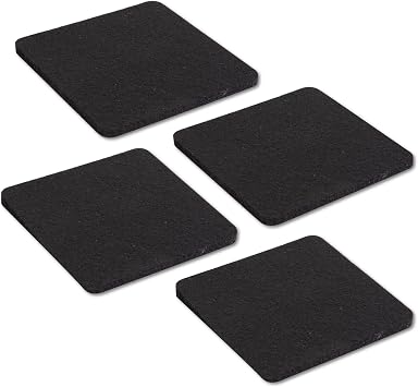 PIPE DECOR 2.75-in Square Felt Furniture Pads, Heavy Duty Adhesive for 2.75-in Wide 1/2-in Pipe Floor Flanges and Furniture Legs, 4-Pack