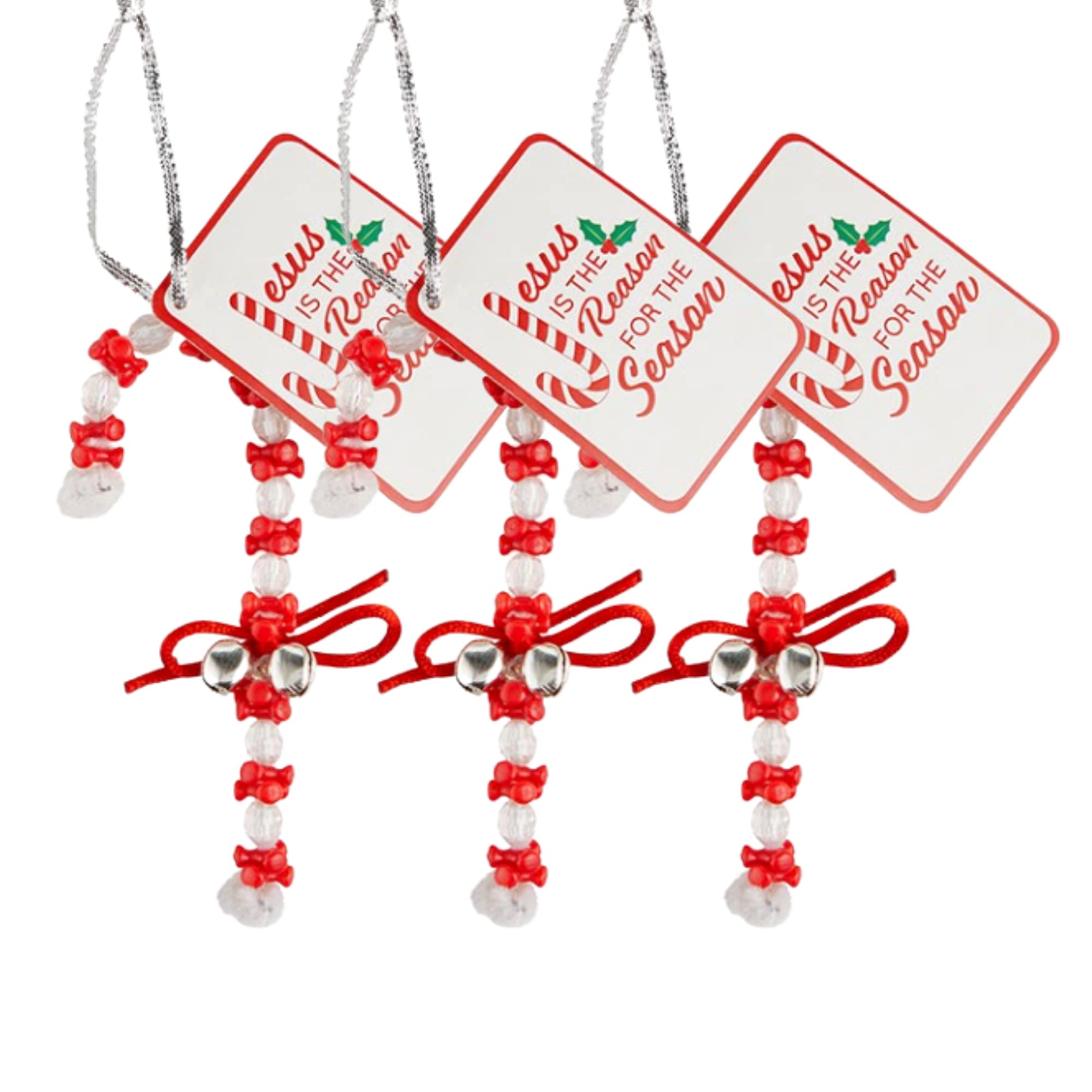Ornamento Natalizio In Legno Needzo – Gesù è La Ragione Del Natale, Con Fiocco E Campanella, 15,7 Cm