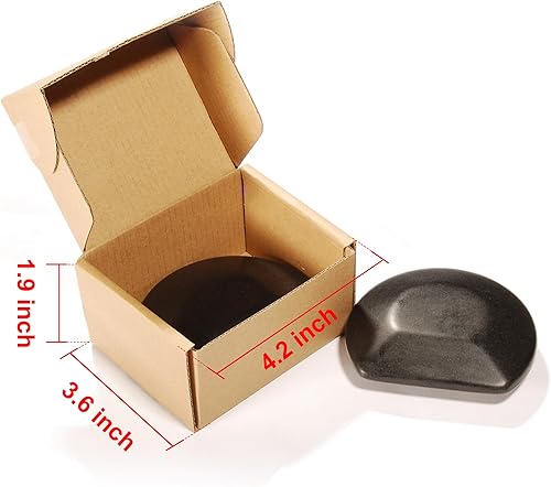 Miniatura 8 de Master masaje 2 piezas tres cuartos redondo negro basalto caliente herramienta de masaje piedra Rock Lava Pack