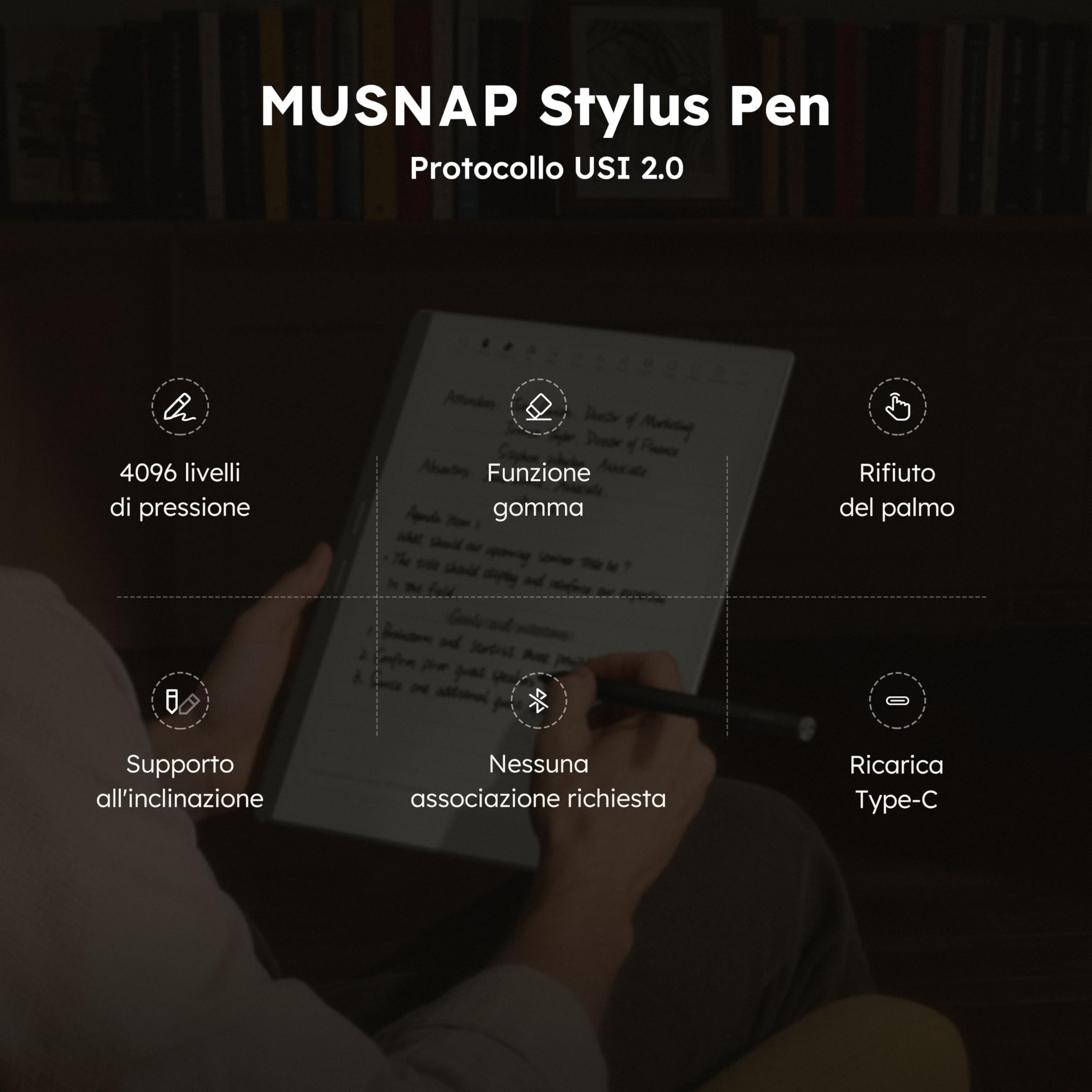 Penna stilo compatibile con Musnap X, Ocean C/Ocean e altri dispositivi elettronici che supportano il protocollo USI