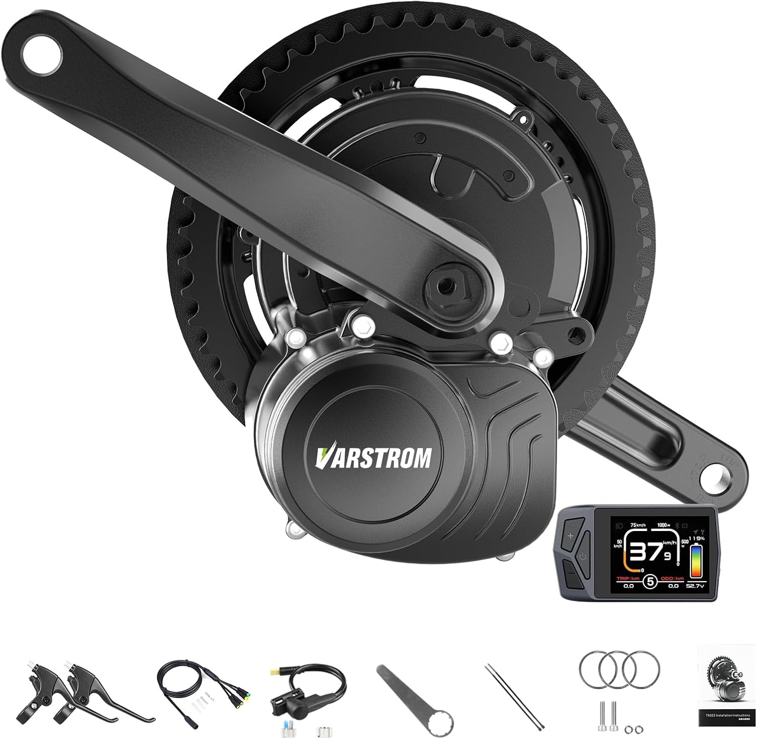 for Tong-Sheng TSD-Z-*2B Mid Motor : New 48V 500W Mid Drive Kit - Optional Display, 42T Chainring, Torque Sensor, Mid Mount Electric Bike Conversion Kit for 68-73mm Bottom Bracket