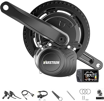 لمجموعة محرك Tong-Sheng TSD-Z-*2B Mid Motor الجديدة 48V 500W Mid Drive - شاشة اختيارية، سلسلة 42T، مستشعر عزم الدوران، مجموعة تحويل الدراجة الكهربائية متوسطة التركيب لقوس سفلي 68-73 مم