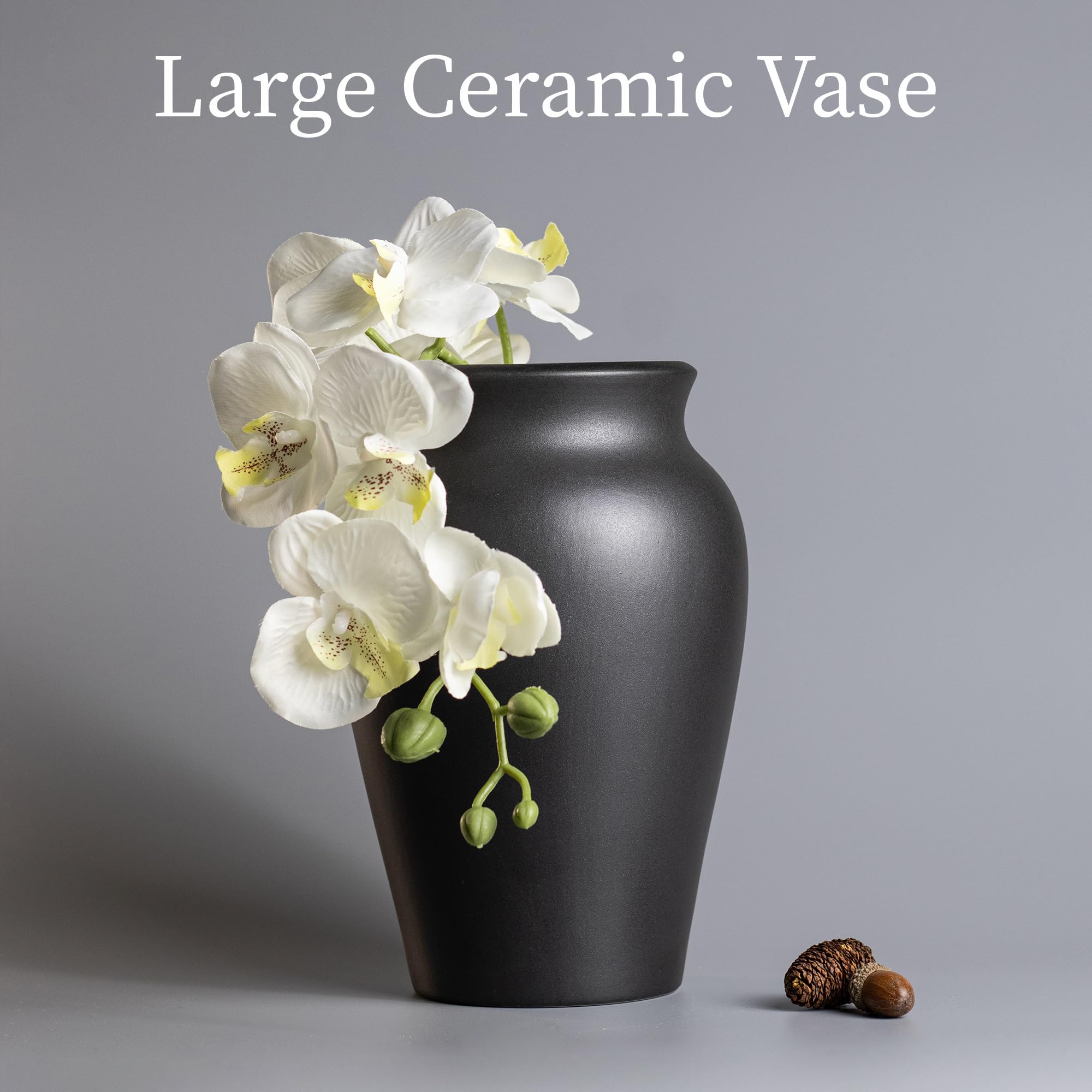 Keramikvase Im Bauernhaus-Stil – 22,9 Cm Breite Öffnung, Rustikale Terrakotta-Deko Für Wohnzimmer, Eingang & Mehr