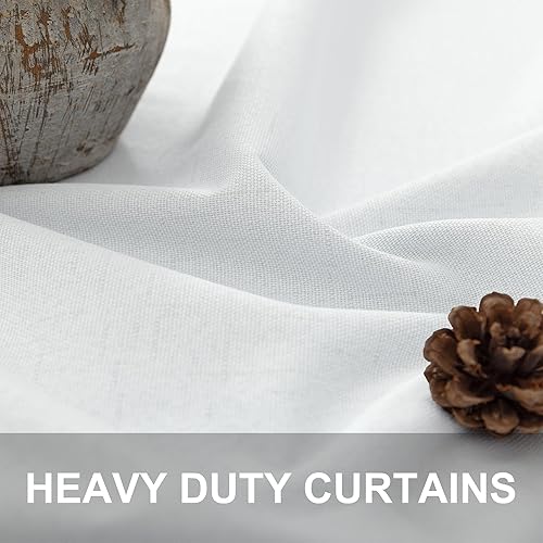 Miniatura 2 de 2 cortinas opacas blancas de 80 pulgadas de largo personalizadas, a prueba de ruido, modernas, con pestaña trasera, para cocina, sala, cabina, de