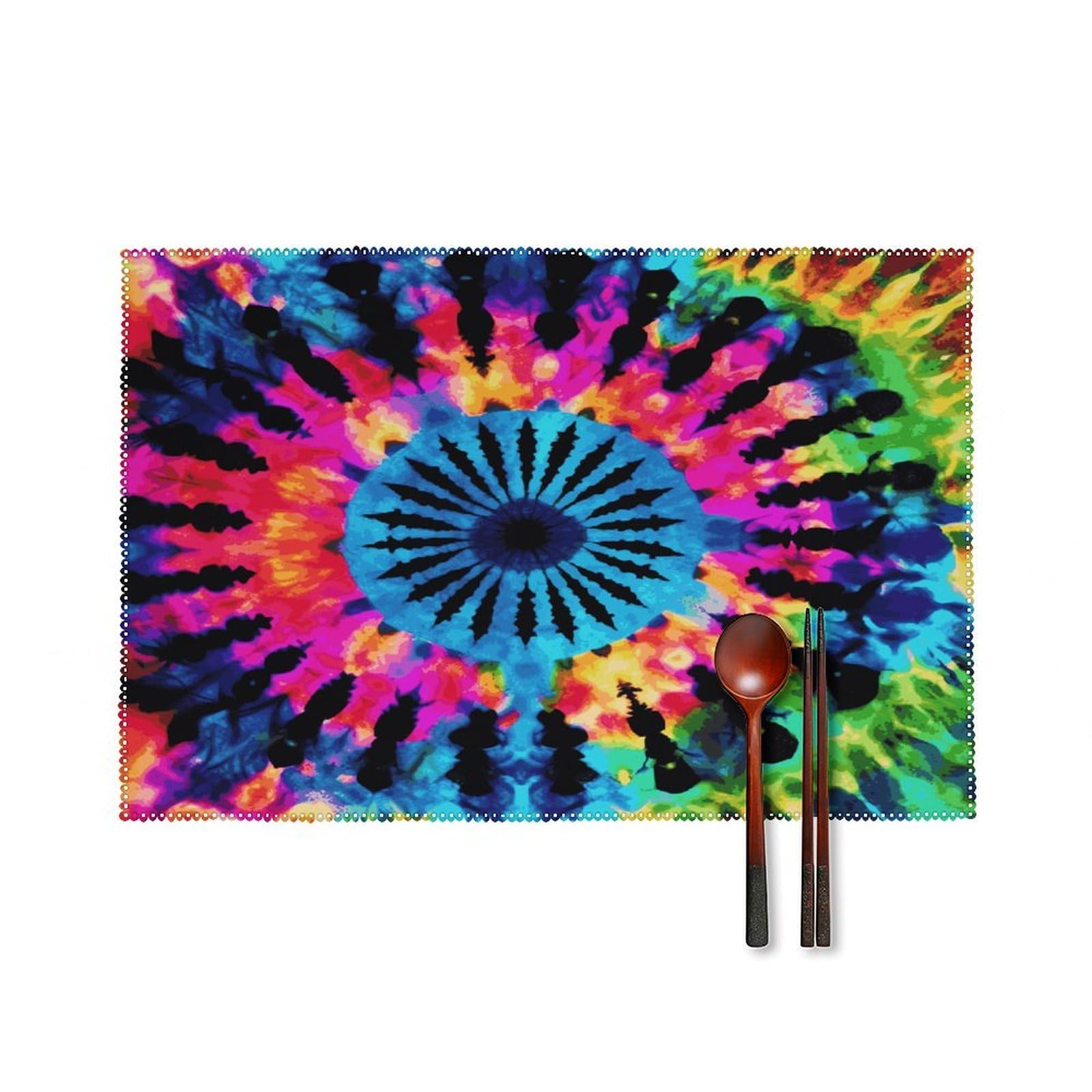 Fodpand Style Exotic Tribe Tie Dye Placemats Set Of 4 Place Mats Table Mats