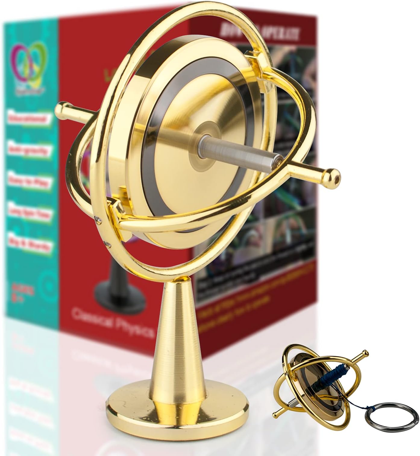 Heavy Duty Gyroscope (Solid Metal Rotor): Sturdy and Stable (Provides Good Gaming Experience)! High-End Office Toy, Addictive Science Gear DG-5PRO-04