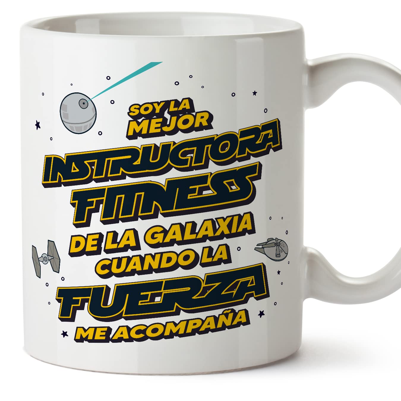 MUGFFINS Tazas para JEFE hombre - En Español - Mejor de la Galaxia Cuando Fuerza me Acompaña - 11 oz / 330 ml - Regalo original y divertido — view 76