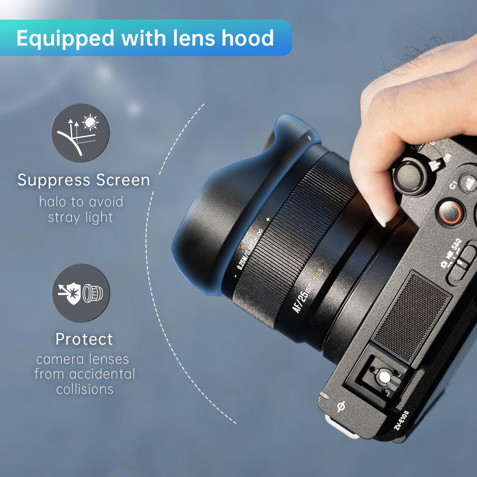 7artisans AF 25mm F1,8 APS-C FX Objetivo, 180g,Gran Apertura, Objetivo autofoco con reconocimiento Facial/Ocular, Compatible con Fujifilm X-Mount X-H/T/T30/S/E/A Series, Fujifilm X-E2, Fujifilm X-T2