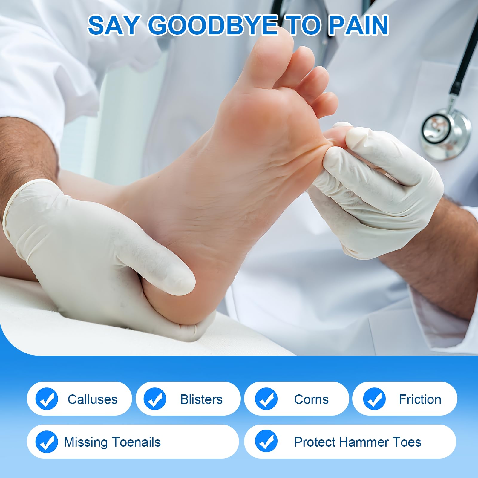 3 Diverse Dimensioni Correttore per Dita dei Piedi a Martello,Toe Splints Realign Bent, Si Adatta Alle Dita dei Piedi Senza Cadere,Hammertoe Corrector per Donne e Uomini,Morbido(Trasparente)
