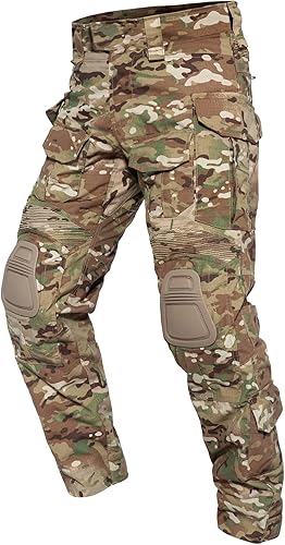 Miniatura 7 de G3 Pantalones de combate tácticos Pantalones tácticos Ropa militar Ropa de camuflaje Equipo de paintball con rodilleras para hombres