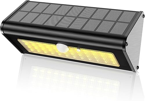 Luces solares superbrillantes para exteriores IP65, a prueba de agua, 1100 lúmenes, inalámbricas, 4500 mAh, luz LED con sensor de movimiento, luces