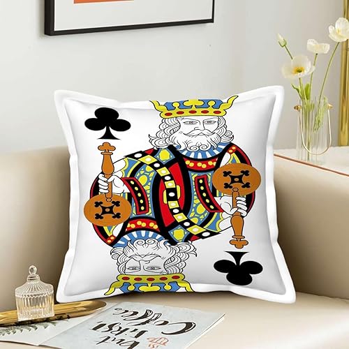 Miniatura 3 de Sofisticadas fundas de sofá de cuero King King Clubs azul rojo suave cuero dormitorio fundas 20x20 pulgadas