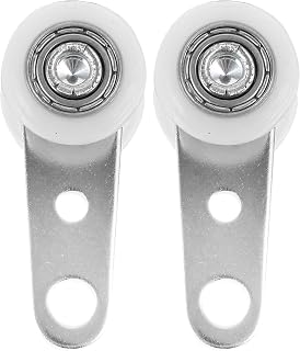 2pcs Double Pulley Curtain Rollers for Window and Door Silver