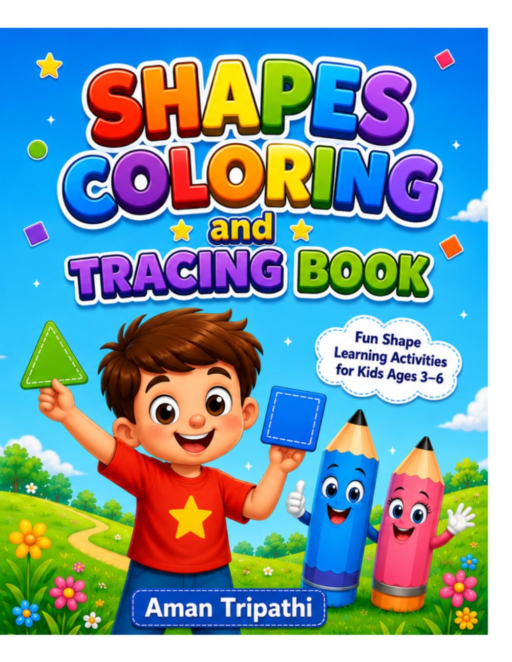 Shapes Coloring and Tracing Book: Big & Bold Preschool Shape Workbook with Coloring, Tracing, and Early Learning Activities for Kids Ages 3–6