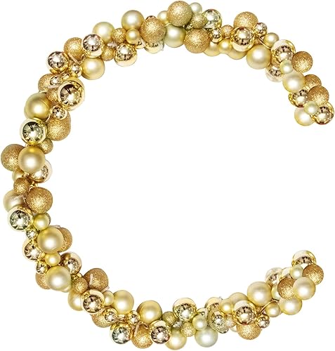 Miniatura 6 de Amooca Guirnalda de bolas de Navidad con luces LED, adornos para colgar en la pared de ventana de 6 pies, decoración de árbol de Navidad, fiesta de