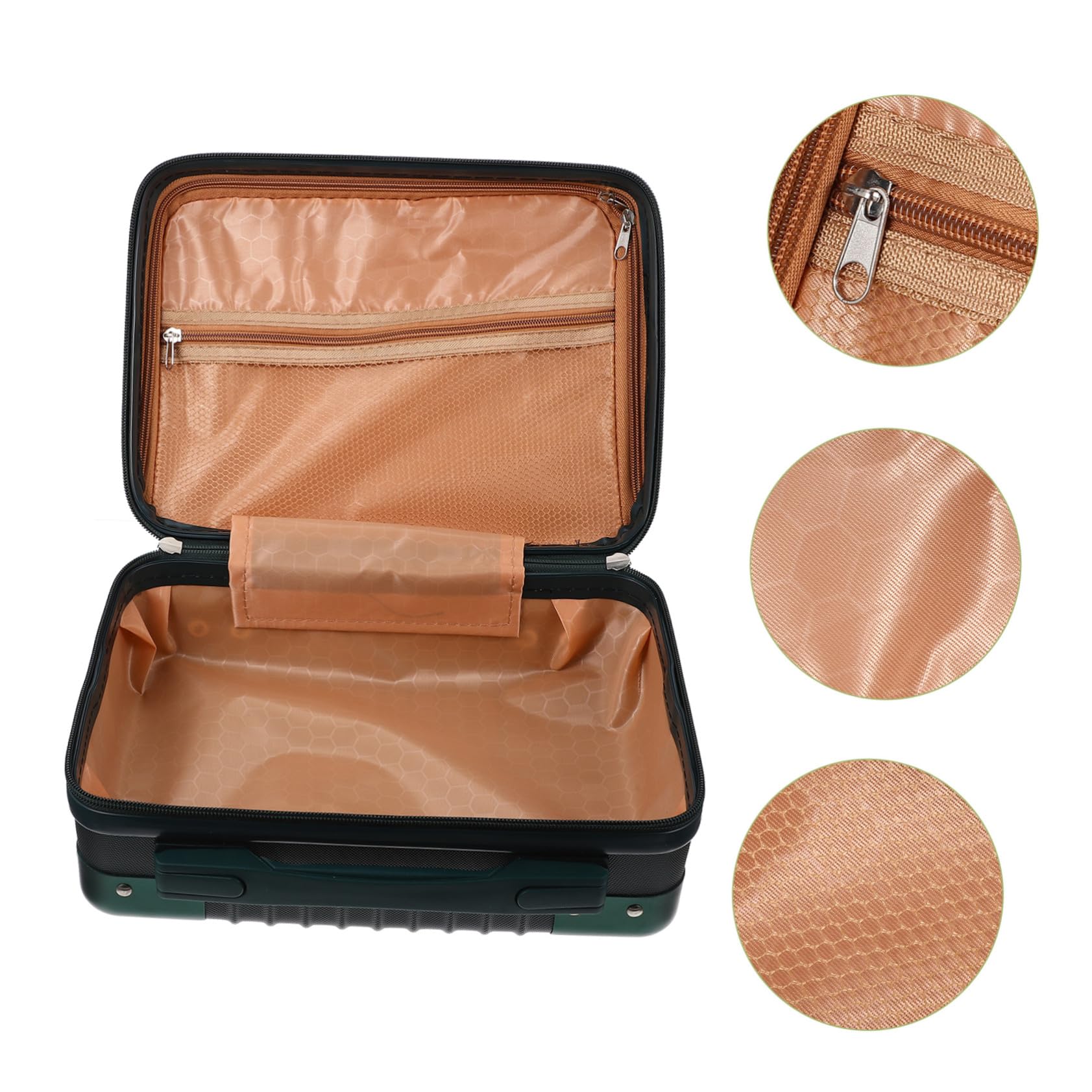 Borsa per Cosmetici da Viaggio 14 Pollici, Custodia per Trucchi Rigida Manico, Porta Trucchi per Donna, Beauty Case Viaggio Chiusura a Cerniera