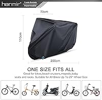 Vista 2 de Cubierta para bicicleta, cubierta impermeable para bicicleta al aire libre con agujero de bloqueo para bicicletas de montaña y de carretera