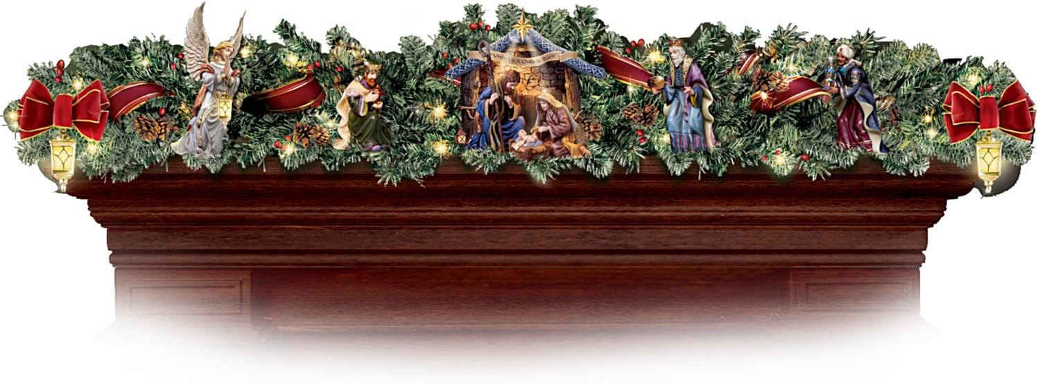 Thomas Kinkade Nativity Garland Set