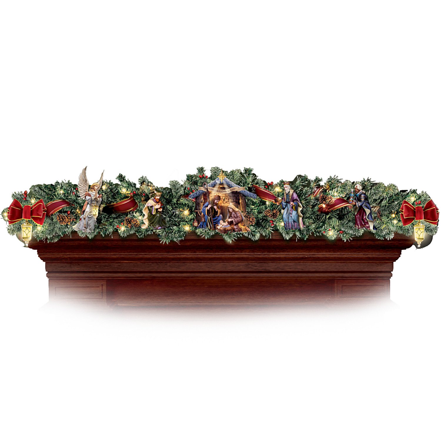 Thomas Kinkade Nativity Garland Set
