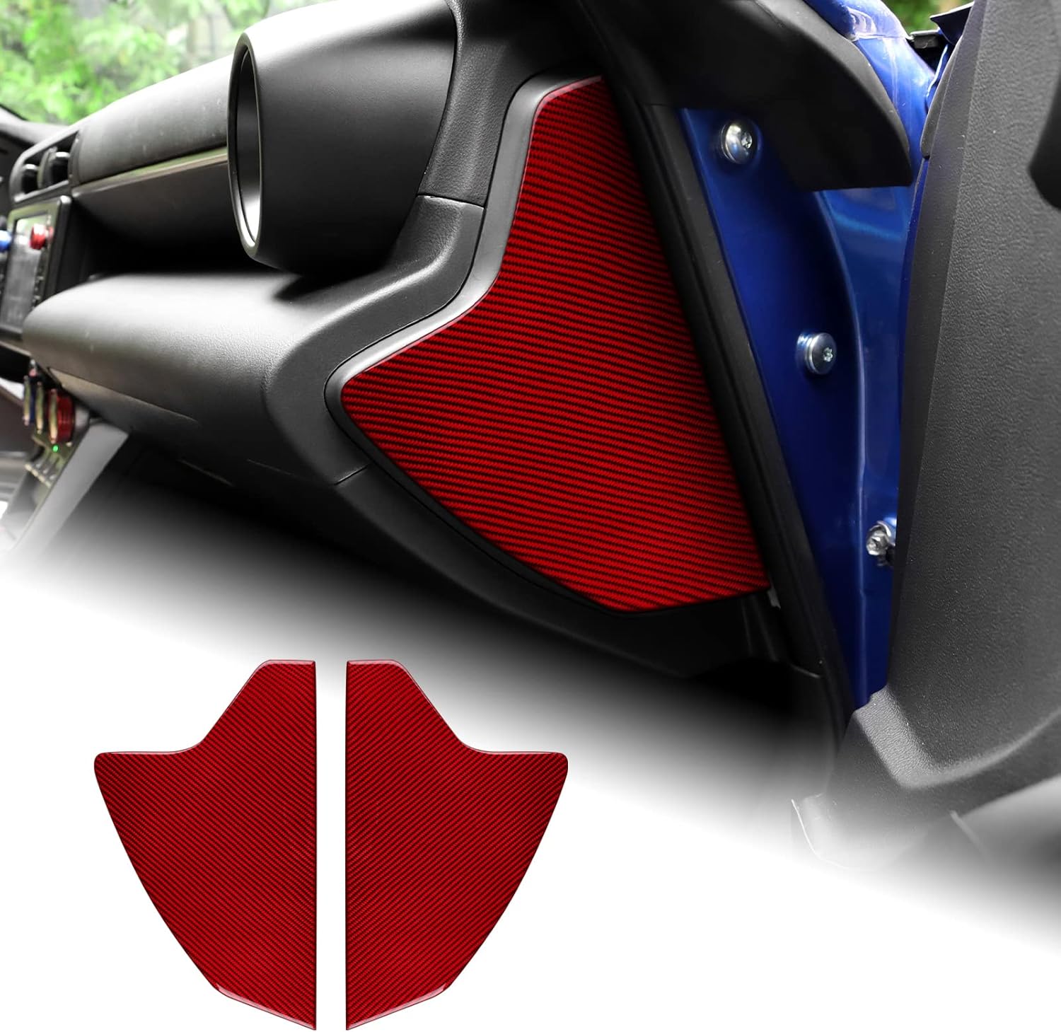 AIRSPEED Soft Carbon Fiber Car Dashboards Side Panel Cover