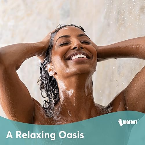 Miniatura 4 de BigFoot Cortina de ducha de 72 x 72 pulgadas, de PEVA, ligera, con 12 ojales metálicos inoxidables y 3 pesos magnéticos, sin olor y compatible con