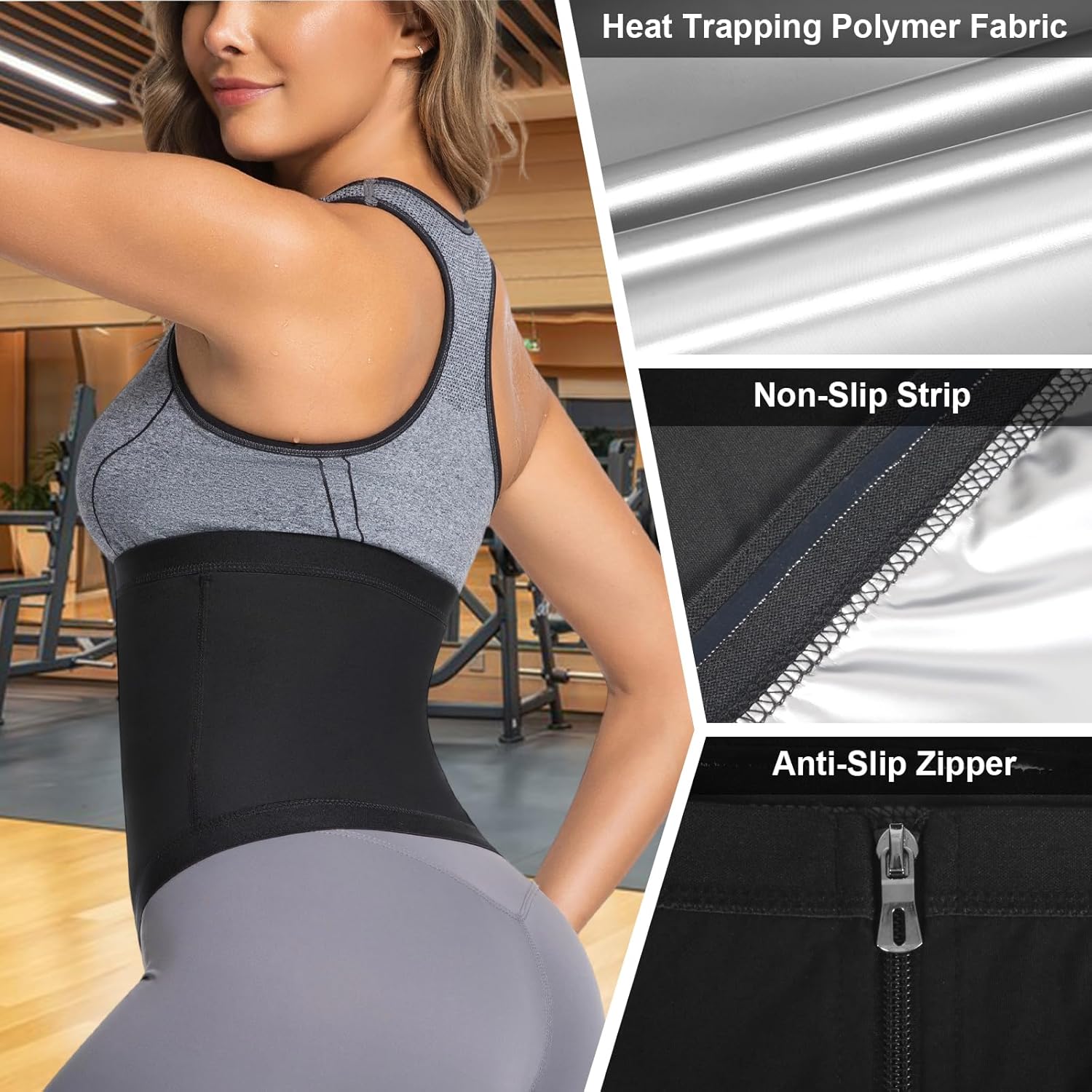Waist Trainers for Women Belly Fat Waist Trimmer Sweat Band Stomach Weight Loss Body Shaper Wrap Workout Sauna Suit - Image 4