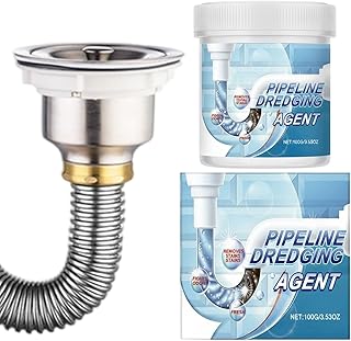 キッチン排水管クリーナー | 200グラム パイプ詰まり除去剤 | パイプライン用疏通剤,ッチン、トイレ、シャワー、下水道ライン、ゴミタンクに使用可能