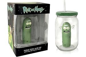 Rick and Morty Pickle Rick Exclusive Glass Mason Jar Ornament