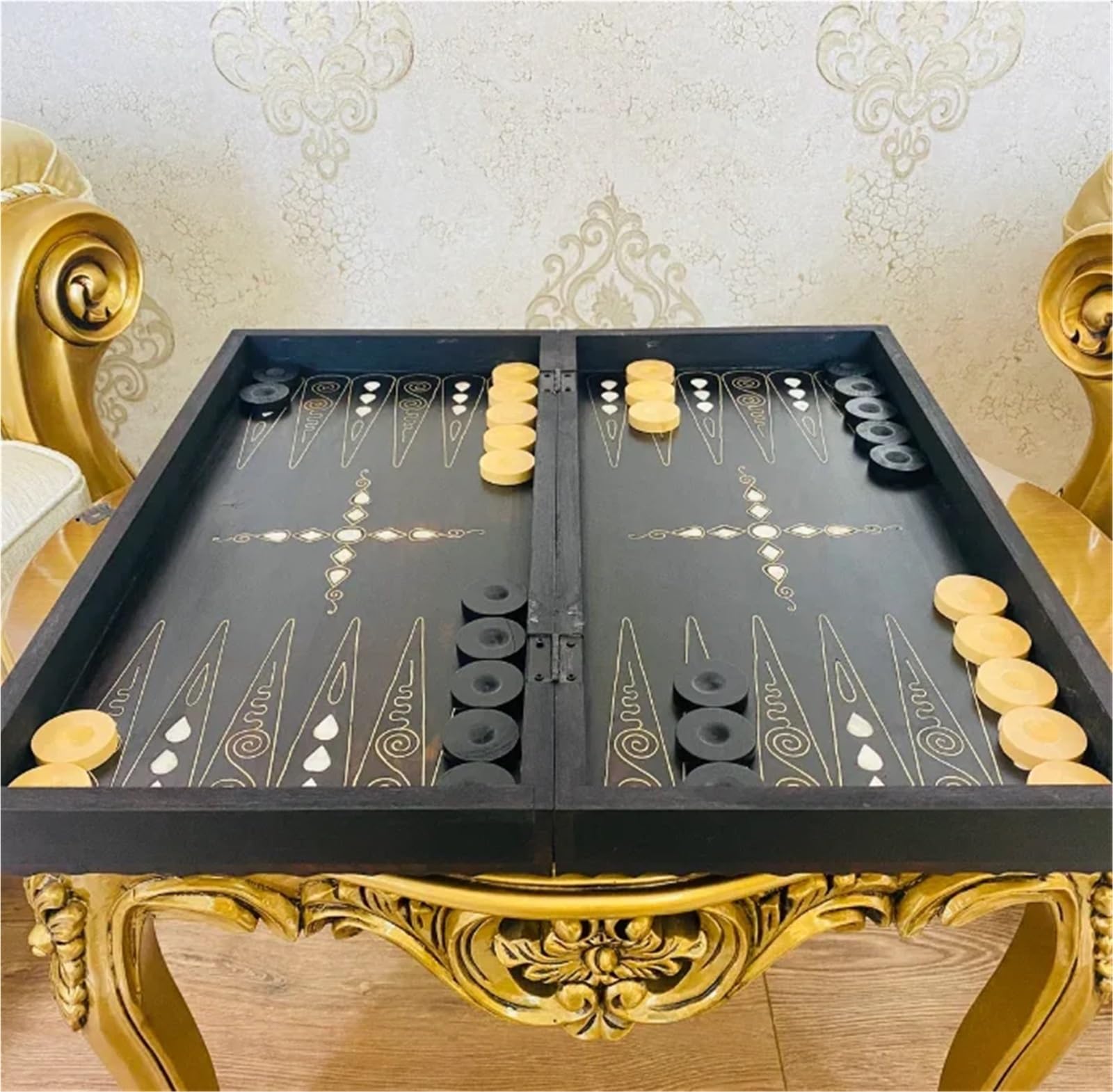 Set di backgammon e dama in legno fatti a mano - Classico gioco da tavolo per famiglie