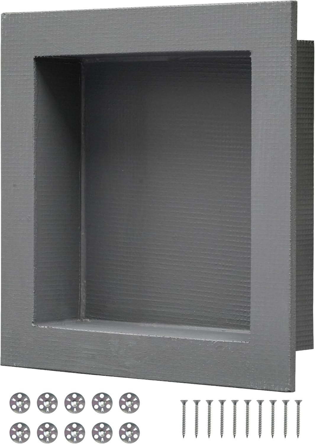 Shower Niche Insert Tile Ready 12x12, Mortar Surface Give Stronger Bonding Strength to Tiles, Waterproof Coating Providing Double Protection Against Water, Perfect as Bathroom Niche