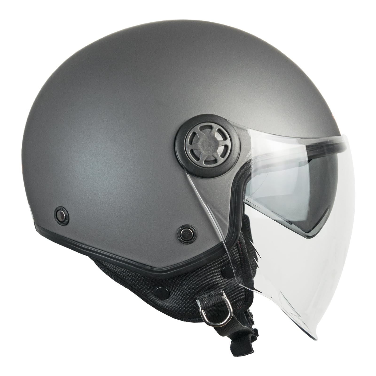 SKA-P Casco open face, 1SHA ZEN MONO Antracite satinato, M (57-58cm)