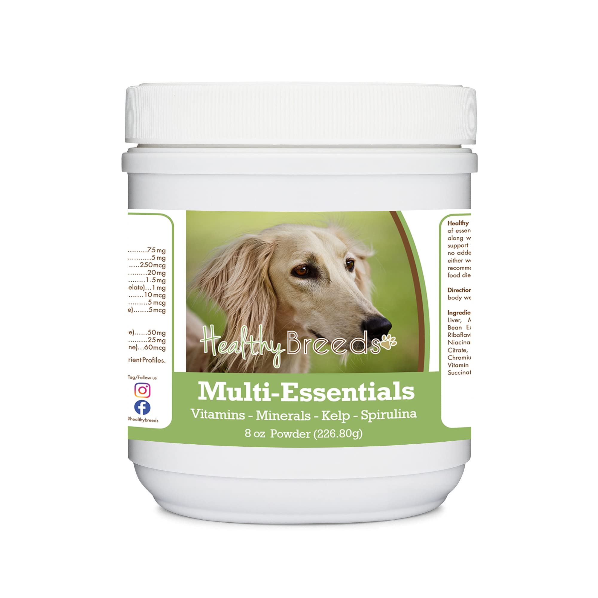 Healthy Breeds Saluki Multi-Essentials Powder for Dogs - an Ideal Supplement of Vitamins, Minerals &amp; Antioxidants for Your Dog - 8 oz