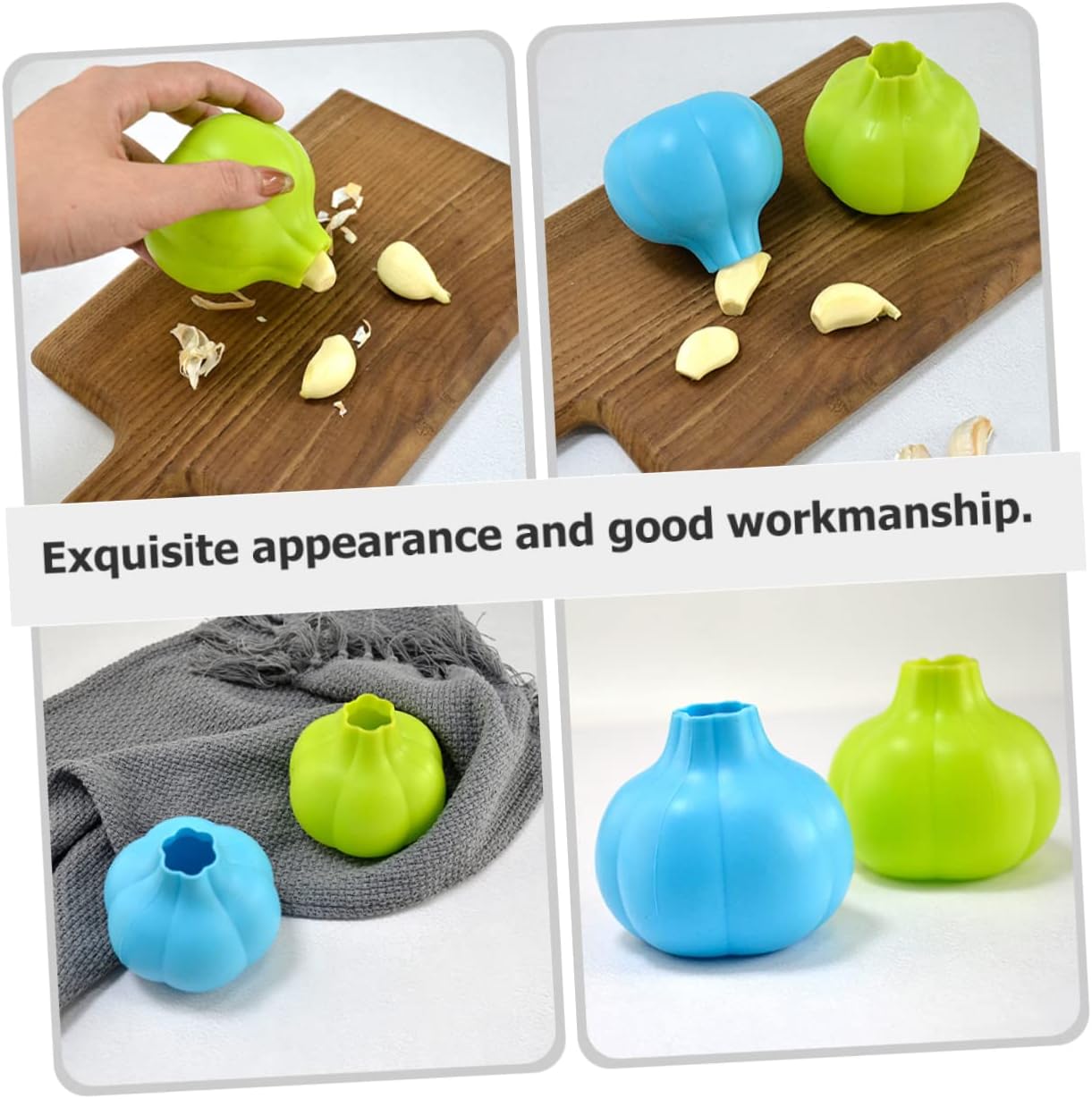 Cabilock 10pcs Silicone Garlic Peeler Tool Soft Ergonomic Design for Easy Garlic Skin Removal Kitchen Gadget for Effortless Preparation Random Colors