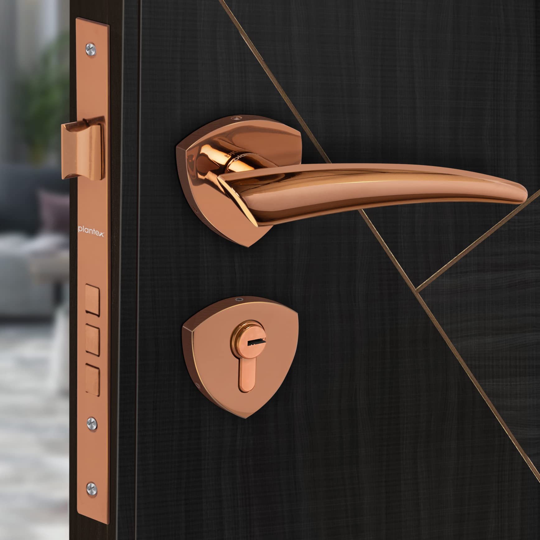 Plantex Fully Brass Door Lock with 3 Years of Warranty/Main Door Lock for Home/Mortise Lock for Door - Main Door Lock Set (Sumer-3059, Rose Gold) (B0BJKV985F) Amazon Price History, Amazon Price Tracker
