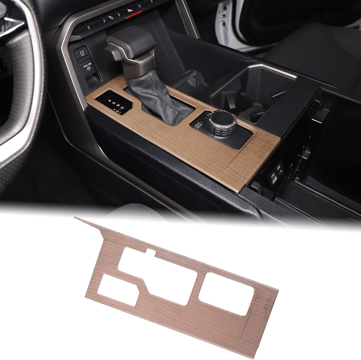 Aunginsy Central Control Gear Shift Panel Trim Cover Compatible with Toyota Tundra/Sequoia 2022-2025 Car Gear Shifter Console Anti-Scratch Panel Frame Decorative Sticker Protection ABS Accessories