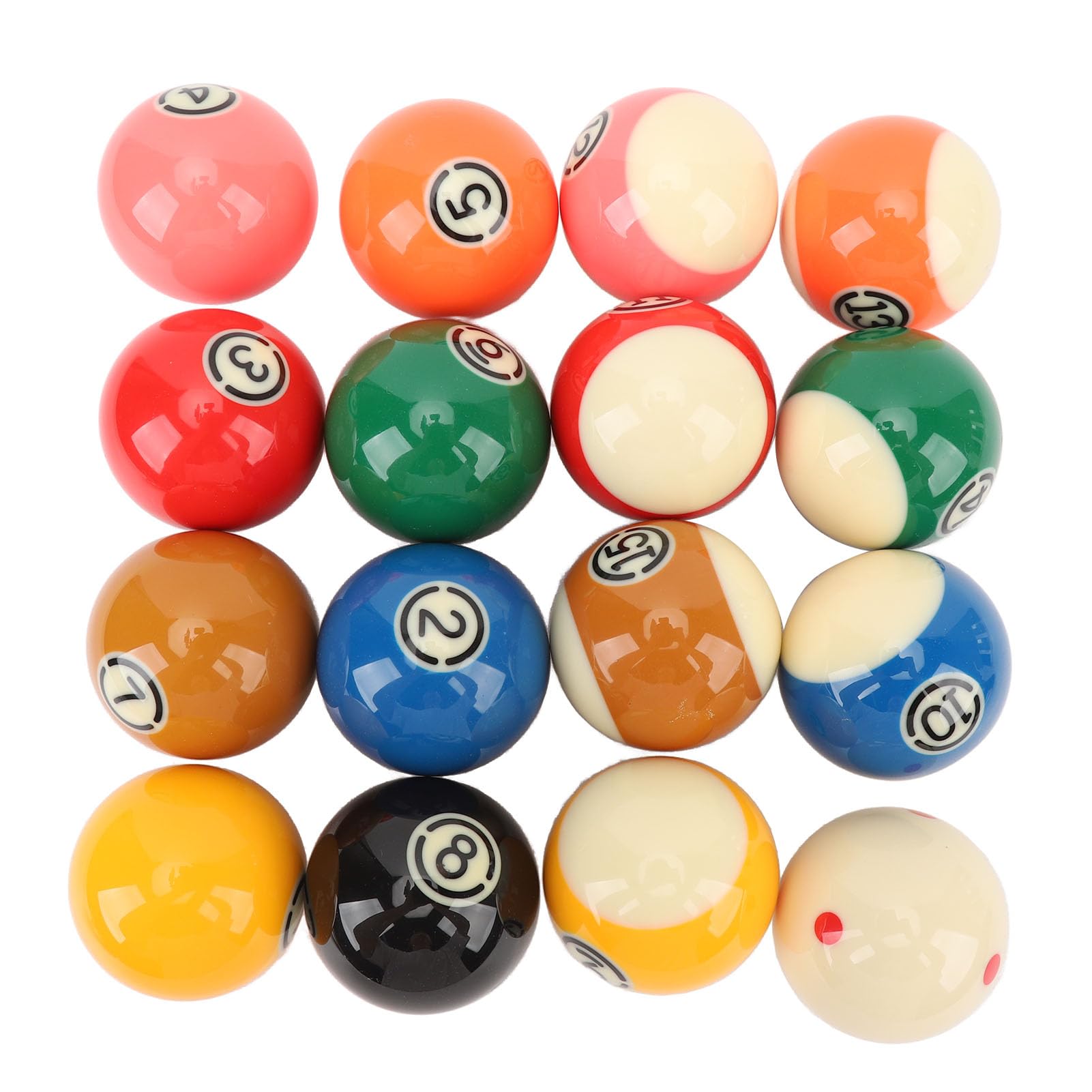 Set di Palline da Biliardo da 16 Pezzi Set di Palline da Biliardo in Resina Durevole per Allenamento e Gioco 5,72 Cm Perfette per Principianti e Professionisti