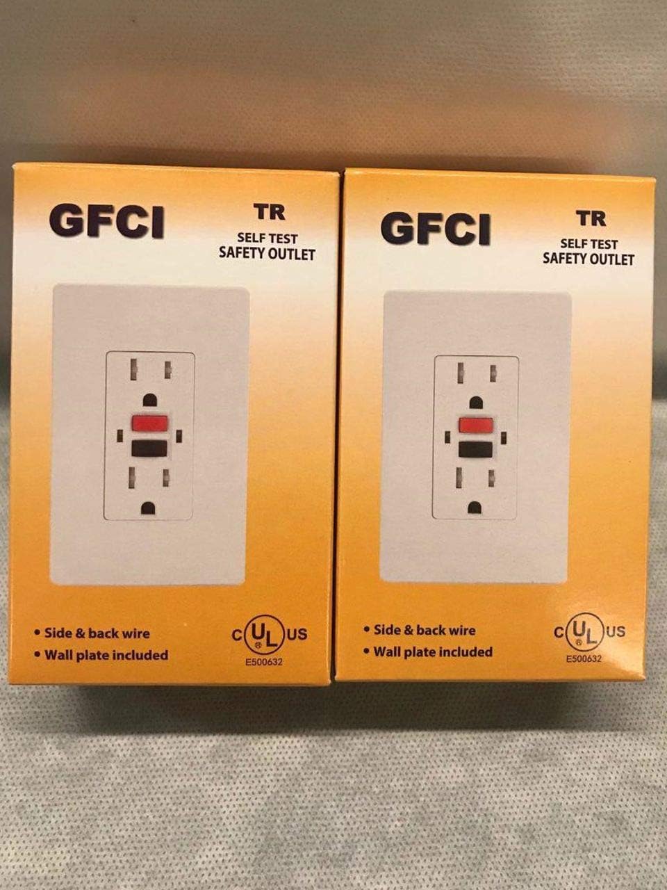 GFCI Outlet Duplex Self-Test Tamper Resistant 15 Amp 125-V white (10 pack)