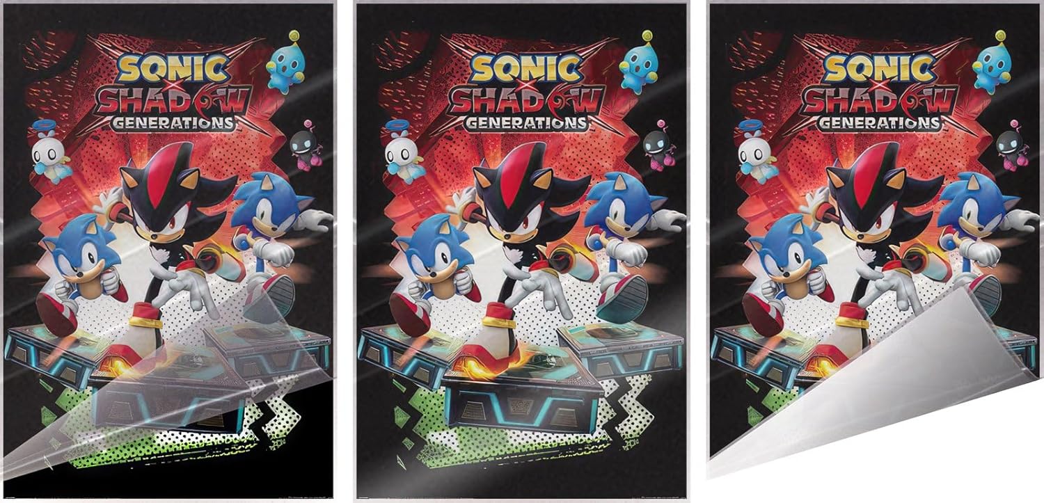 Sonic The Hedgehog - Comic TV Show Gaming Poster (Shadow Generations - Characters) (Size: 24" x 36") (Laminated Poster & Strips)