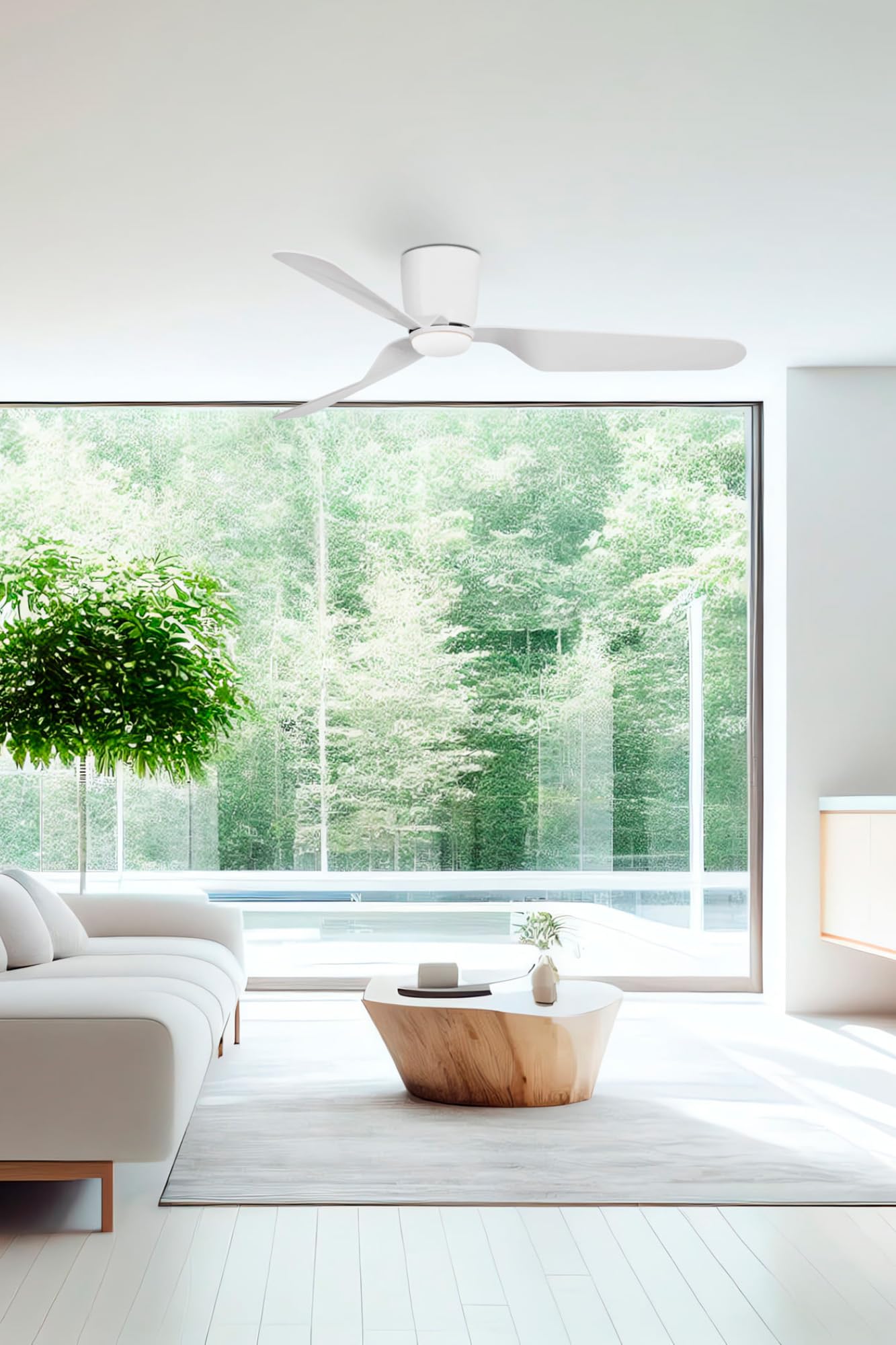 FARO BARCELONA 33471N-3- PEMBA LED Ventilador de techo blanco con motor DC