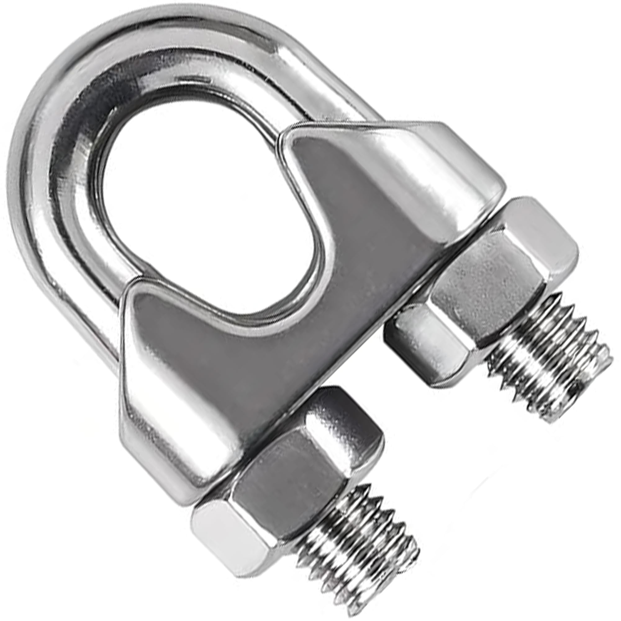 Wire Rope Clamp for 3mm Wire Rope Cable (Pack of: 4) U Bolt Saddle Clips DIN 741 Galvanised Steel Clip Fastener DIYUK