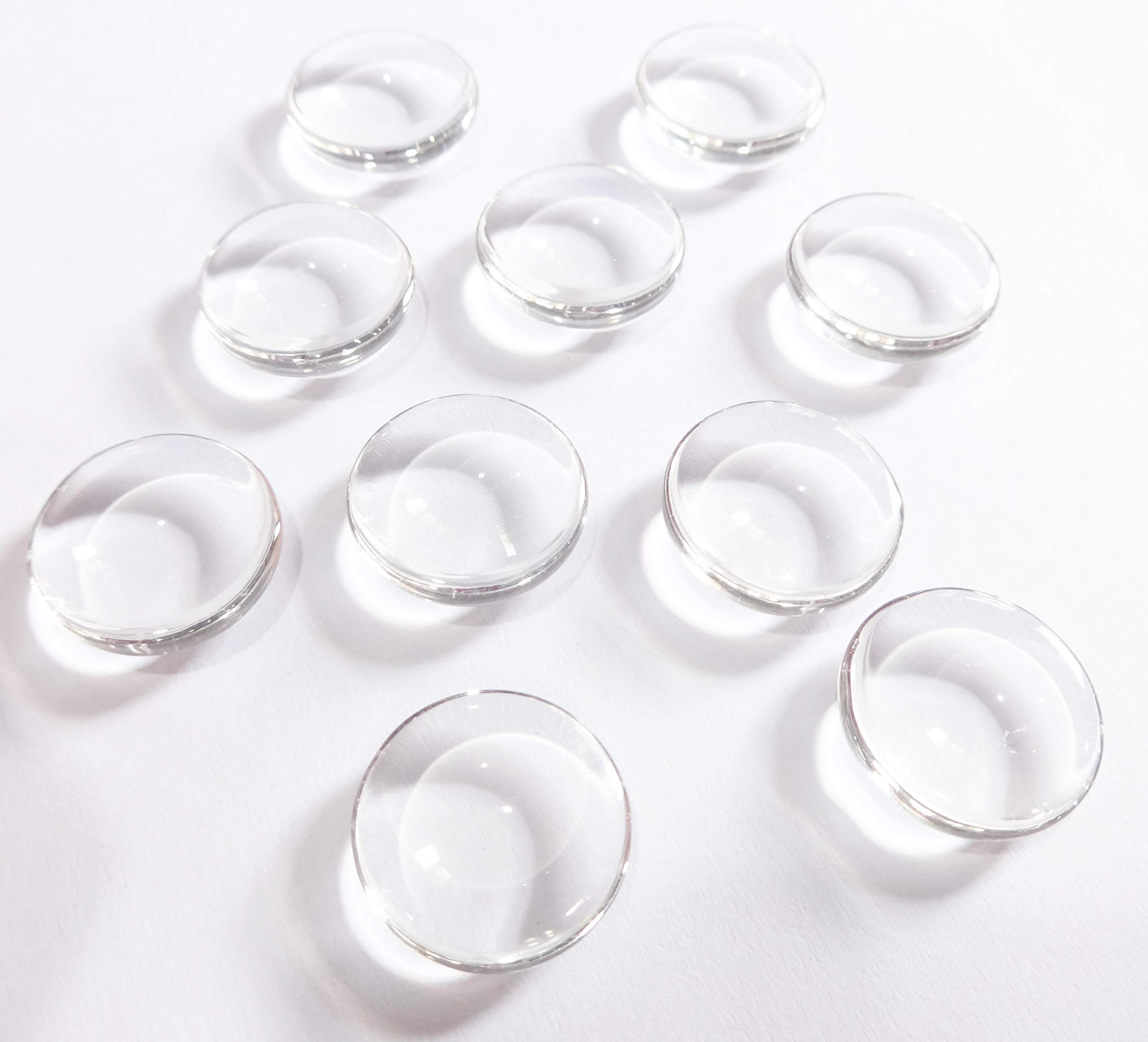 Excel Impex 100% Flat Bottom Round Shaped Glass Crystals, Glass Pebbles Glass Gems for Decoration, Making Crafts or Aquarium Decor(Dia 18mm)- Set of 20 | Clear (B07NN52YNX) Amazon Price History, Amazon Price Tracker