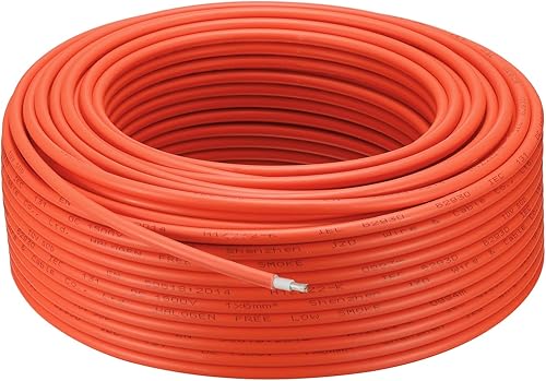 Miniatura 7 de MECCANIXITY Cable de panel solar de 98 pies, 10 AWG 6 mm2, cable de cobre estañado, rojo para RV, barco, panel solar marino