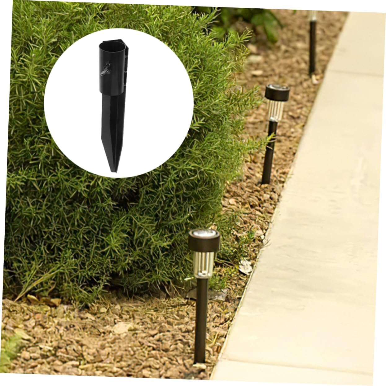 VANZACK 4Pcs Landscape Light Spike Replacement Stakes for Solar Lights Durable Metal Ground Spikes for Outdoor Garden and Decor Easy to Install Lightweight Design