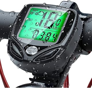 Bike Computer Unisex Adult Bicycle Wireless Waterproof Speedometer and Odometer Biking Cycling Accessories with LCD Display Motion Sensor