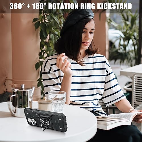 Miniatura 89 de JAME Funda para iPhone 12 Pro Max con protectores de pantalla, 2 unidades, protección contra caídas de grado militar, fundas protectoras