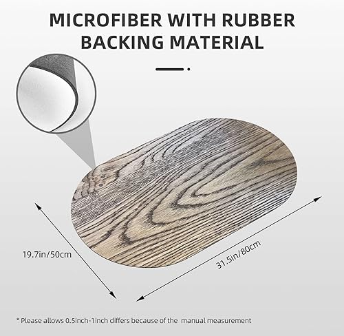 Miniatura 4 de Tapete súper absorbente, de madera, de diatomeas, planta de madera rústica, 31.4 pulgadas de ancho x 19.6 pulgadas de largo, para el hogar, oficina,