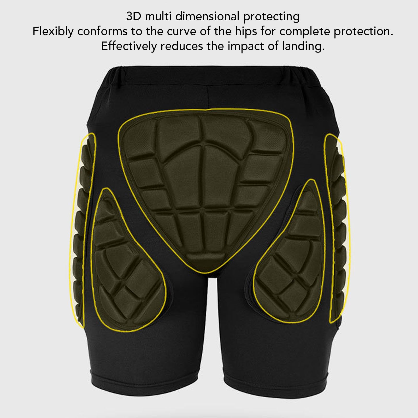 Short Motociclisti Imbottiti Shorts Imbottiti per Protezione dell'anca con Cuscinetti Eva Addensati per Lo di Pattinaggio di Sci di Dirtbike Sports (L)