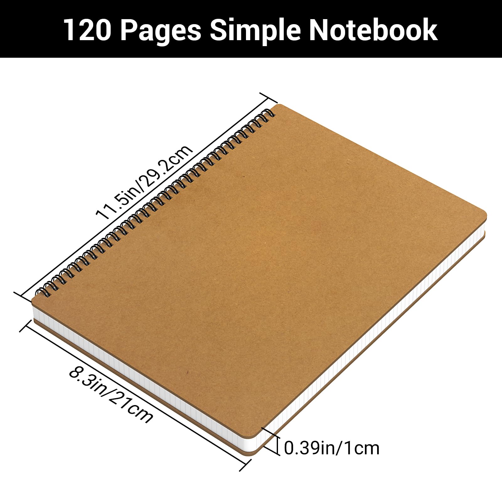 Yarotm Squared Paper Notebook A4 - Hardback Journal With Dividers And 120 Sheets Of 100gsm Cream Grid Paper Spiralbound Hardcover Notepad A4 Graph 5mm For School Office And Home Brown